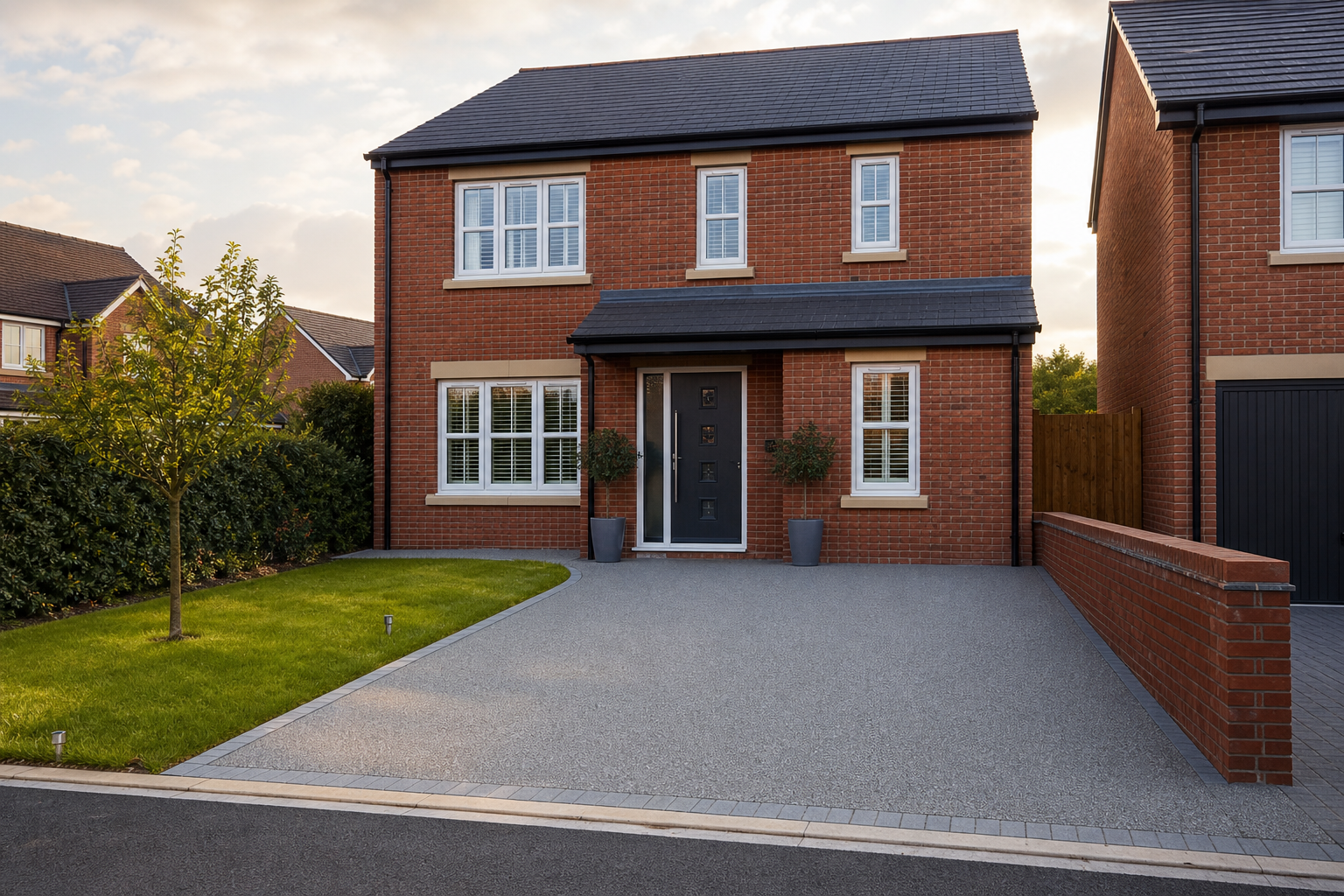 The same driveway transformed — Charcoal Resin